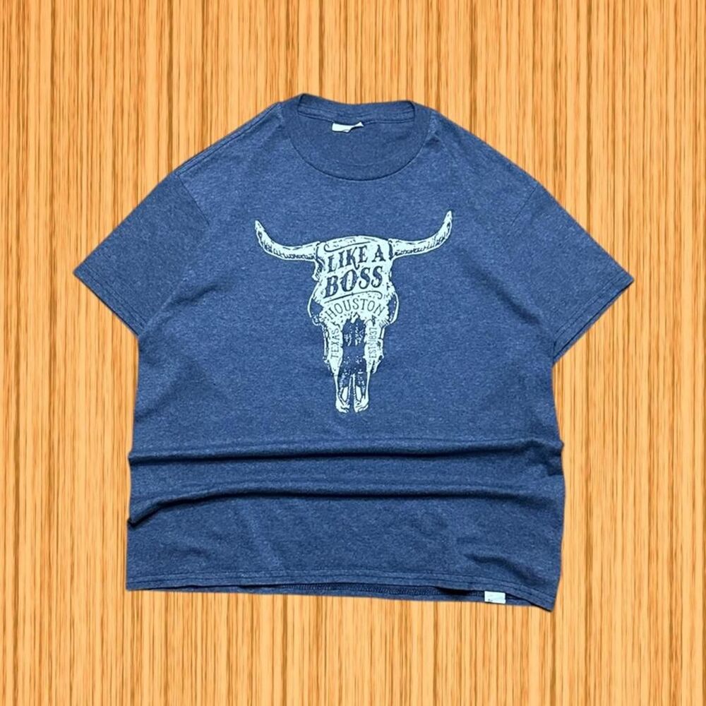 Bull Skull Like A Boss Western Longhorn Graphic T-Shirt